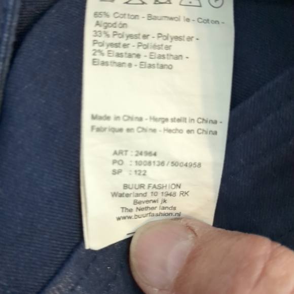 Yest Jacket Women's Size 12 Navy Jacket Cotton Light Blend Denim European - Picture 7 of 7